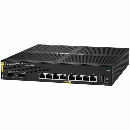 Aruba CX 6000 8p 10M/100M/1G Class4 PoE 2p SFP 1G 67W Switch