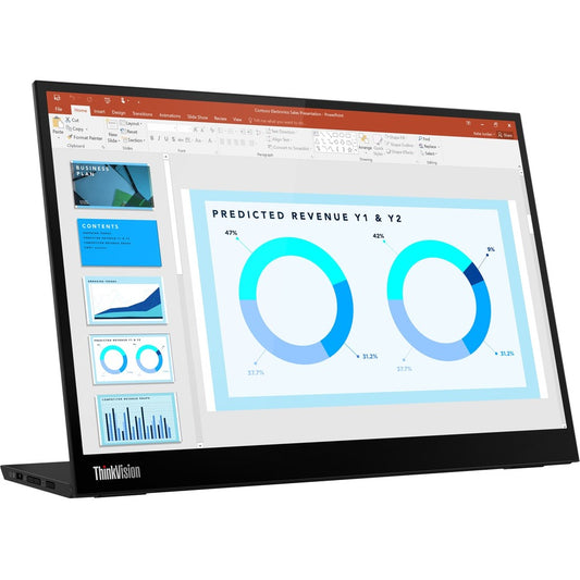 Lenovo ThinkVision M14d 14" Class WXGA+ LED Monitor - 16:10 - Raven Black