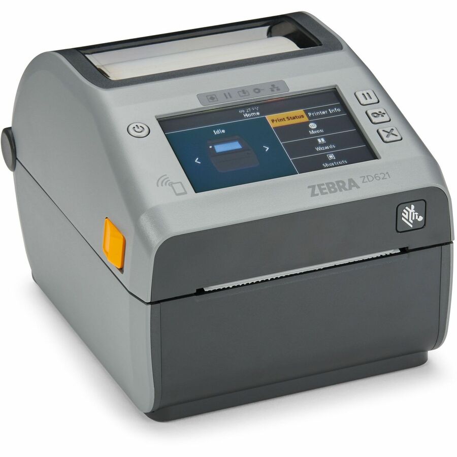 Zebra ZD621 Retail, Hospitality, Healthcare, Government Direct Thermal Printer - Monochrome - Desktop - Label/Receipt Print - Ethernet - USB - USB Host - Serial - Bluetooth 5.3 - IEEE 802.11ac Wireless LAN, IEEE 802.11ax - Near Field Communication (NFC) -