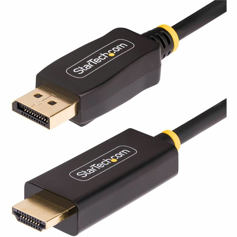 StarTech 15ft DisplayPort to HDMI Adapter Cable, 4K 60Hz with HDR, DP to HDMI 2.0b Cable, Active Video Converter