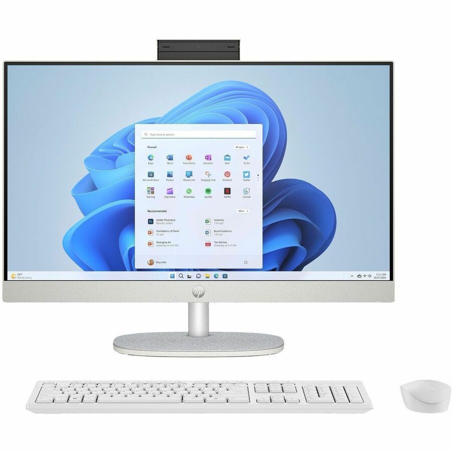 HP 24-cr0000a 24-cr0109 All-in-One Computer - Intel Core i5 13th Gen i5-1334U - 8 GB - 1 TB PCI Express NVMe SSD - 23.8" Full HD - Desktop - Shell White - Refurbished