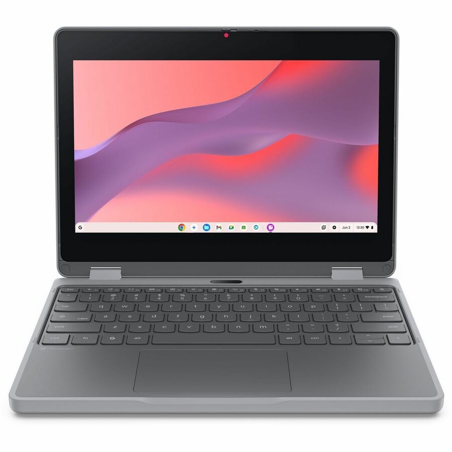 Lenovo Chromebook 500e Gen 5 M89 83TA0002US 11.6" Touchscreen Convertible 2 in 1 Chromebook - HD - 60 Hz - MediaTek - 4 GB - 64 GB Flash Memory - English (US) Keyboard - Luna Gray