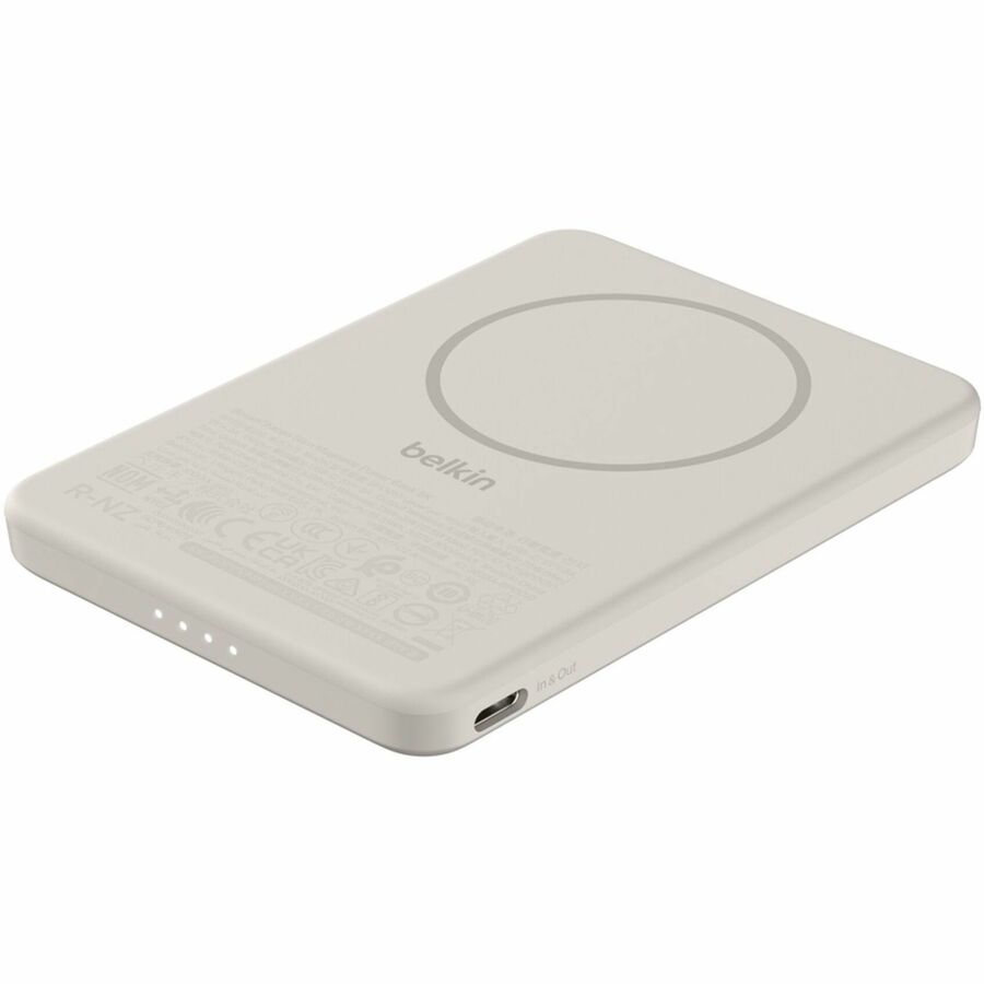 Belkin BoostCharge Slim Magnetic Power Bank 5K, Sand