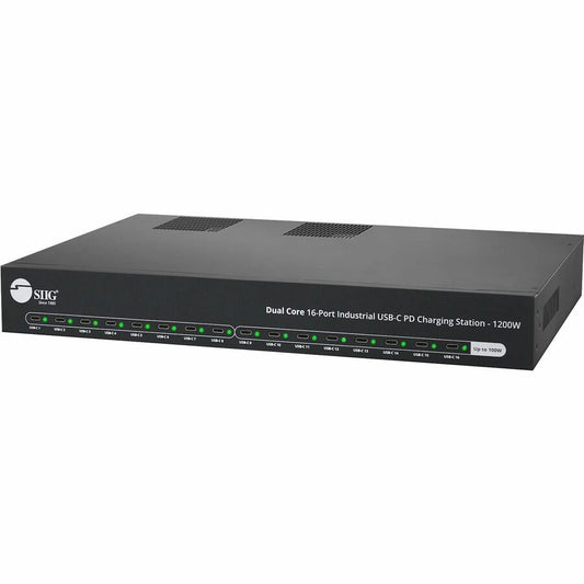 SIIG Dual Core 16-Port Industrial USB-C PD Charging Station - 1200W