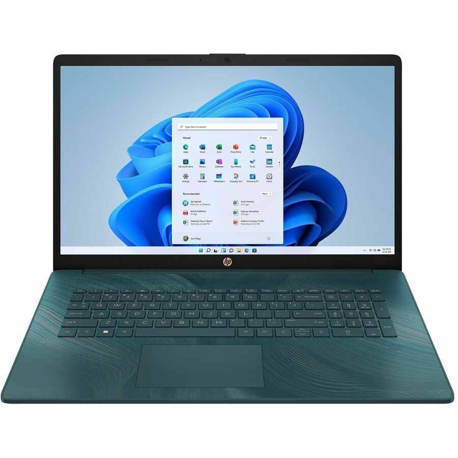 HP 17-cp2000 17-cp2332ds 17.3" Touchscreen Notebook - HD+ - AMD Ryzen 3 Ryzen 7000 Series 7320U - 8 GB - 256 GB SSD - Moonlight Blue, Natural Silver