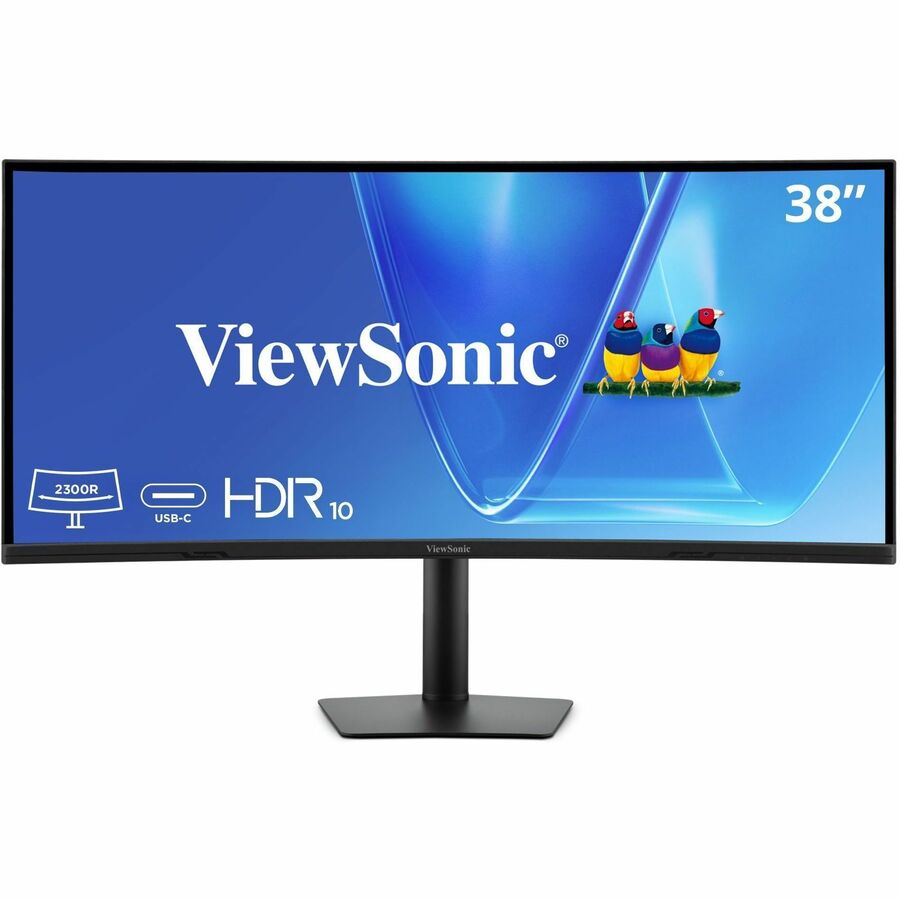 ViewSonic VG3820C 38 Inch 1600p Ultrawide Curved Monitor, IPS Display with 96W USB-C and KVM Switch for Productive Multi-Tasking, Advanced Ergonomics, HDMI, and DisplayPort Inputs
