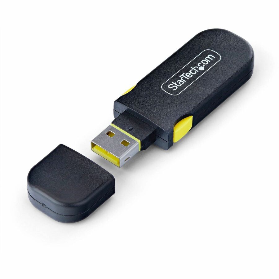 StarTech USB-A Port Blocker Key with 4x Locking USB-A Dust Cover Plugs, Snap-In Reusable Port Protectors for Laptops & Computers