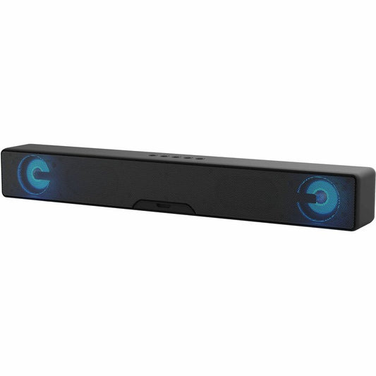 Supersonic SC-1423SB 2.0 Portable Bluetooth Sound Bar Speaker - 10 W RMS - Siri, Google Assistant Supported - Black