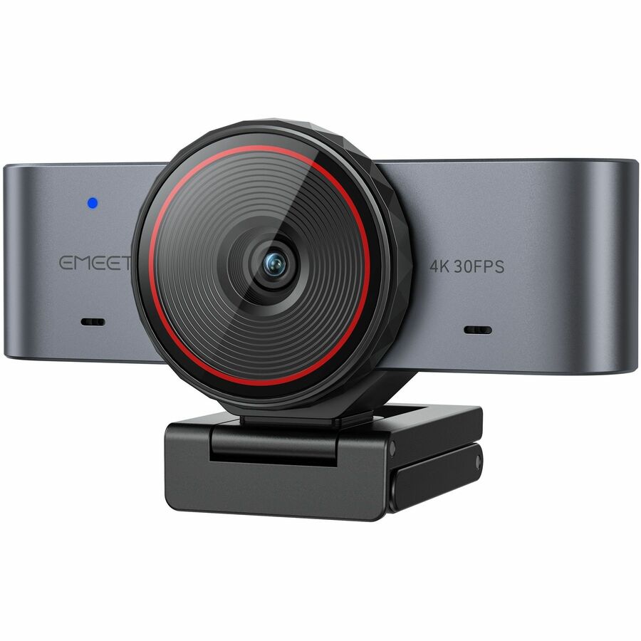 EMEET C960 Ultra 4K Webcam with 1/1.5" Sensor, PDAF, and Two Noise-Cancelling Mics. Performs very well in low-light conditions, premium and robust metal finish, and comes with a built-in privacy shutter.