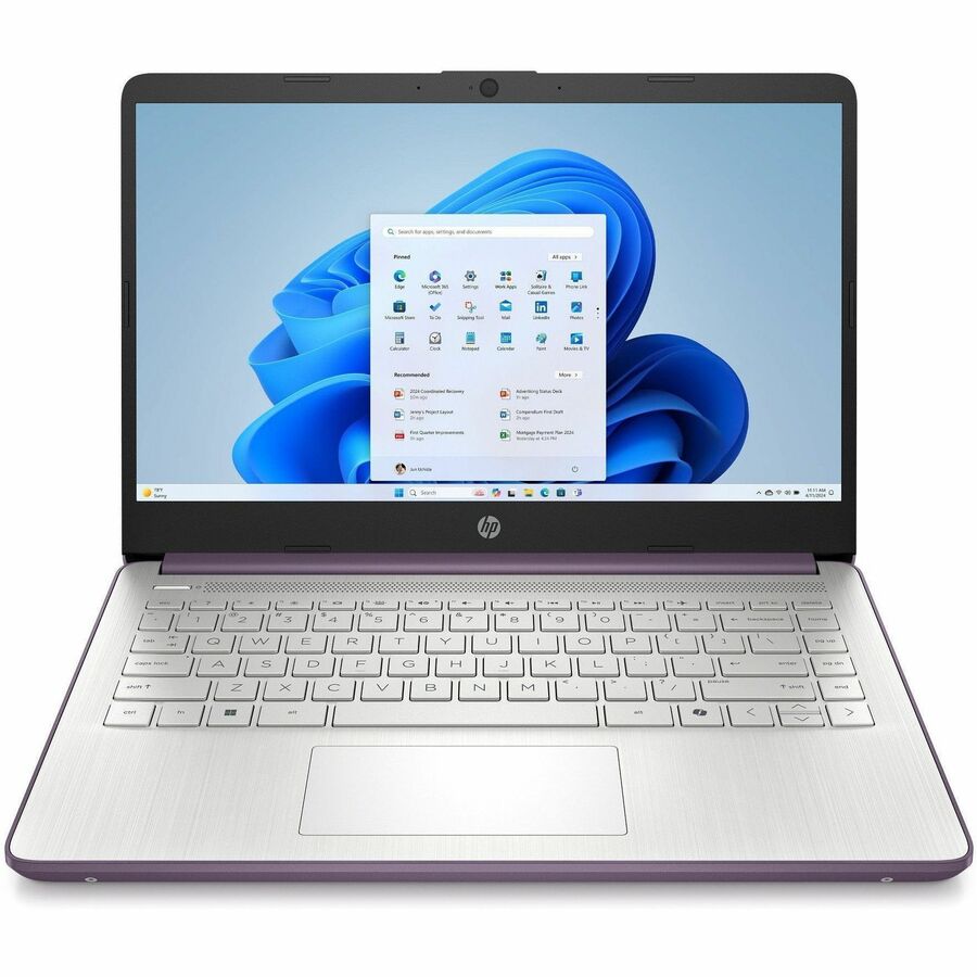 HP 14-dq6000 14-dq6104ds 14" Touchscreen Notebook - HD - Intel N-Series N150 - 4 GB - 128 GB Flash Memory - Winter Lavender