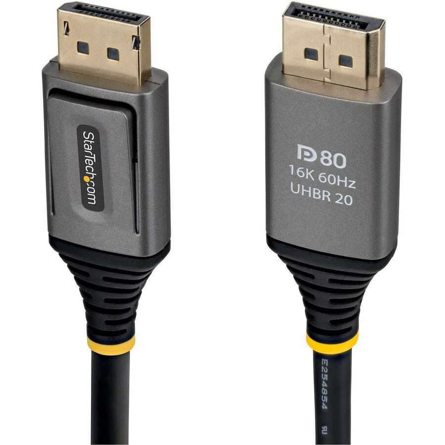 StarTech 6ft DisplayPort 2.1 Cable, VESA Certified DP80 DisplayPort Cable, 10K/8K 60Hz, 16K 60Hz/8K 240Hz w/DSC 1.2a, DP 2.1 Cord
