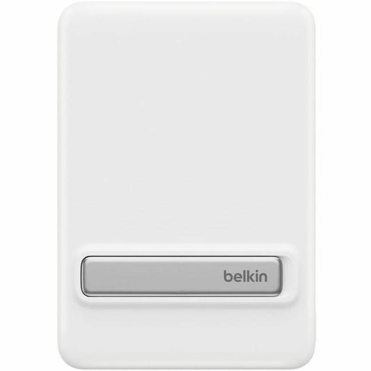 Belkin BoostCharge Slim Magnetic Power Bank 5K with Qi2, White, Kickstand