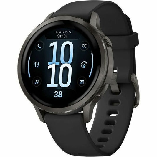 Garmin Venu 4 - 41 mm Slate with Black Silicone Band