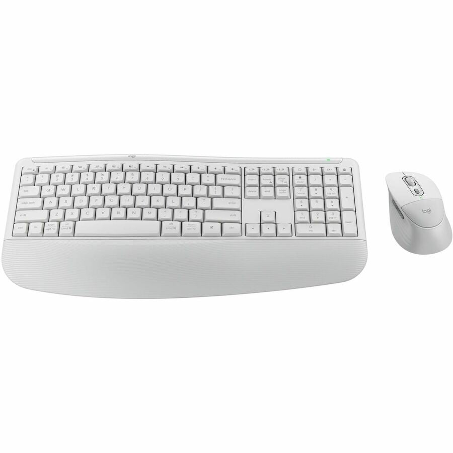 Logitech Signature Comfort Plus Combo MK880 Wireless Keyboard and Mouse Combo, Full-Size Comfort Keyboard with Palm Rest, Off-white