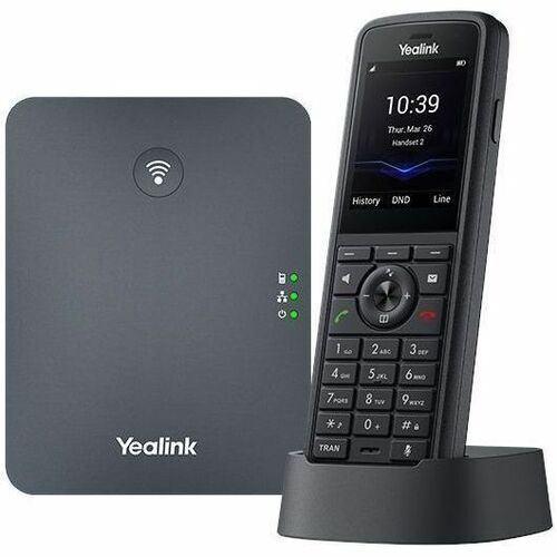 Yealink W79P Pro IP Phone - Cordless - Cordless - DECT, Bluetooth - 3 Multiple Conferencing - Desktop, Wall Mountable - Classic Gray, Black
