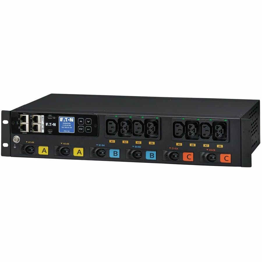 UNIVERSAL-INPUT MANAGED RACK PDU G4, 200-415V, 12 C13 AND 12 C39 OUTLETS, INPUT
