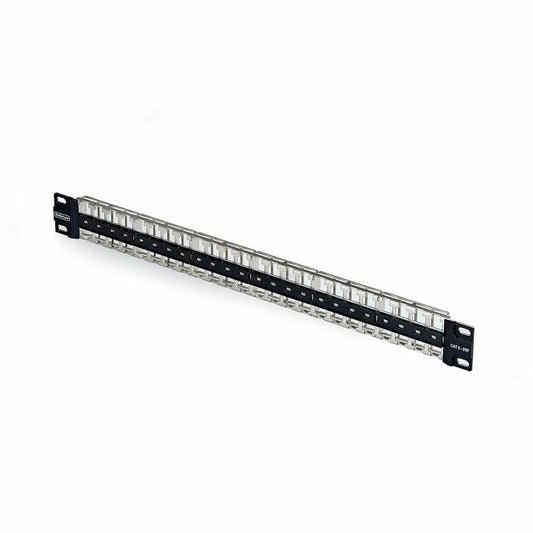 StarTech 48 Port 1U Blank Keystone Patch Panel, Rackmount Cat6 Patch Panel for RJ45 STP Ethernet Network Jacks