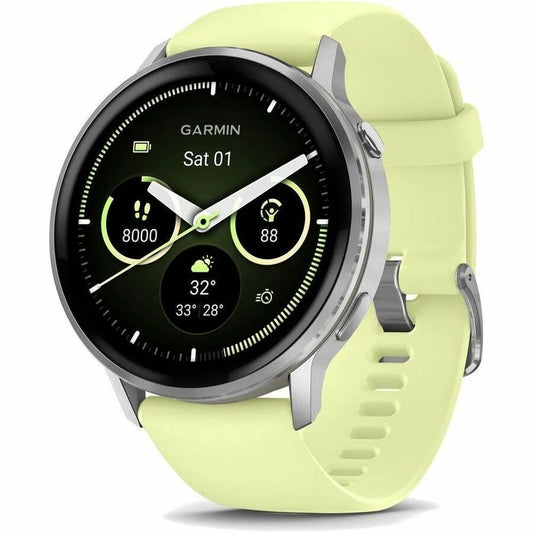 Garmin Venu 4 - 45 mm Silver with Citron Silicone band