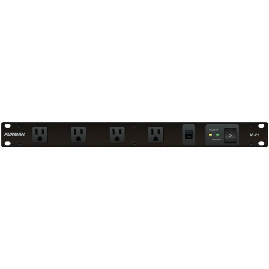 Furman Merit Z Series M-8z 15A Power Conditioner with EVS Surge Protection and USB Charging
