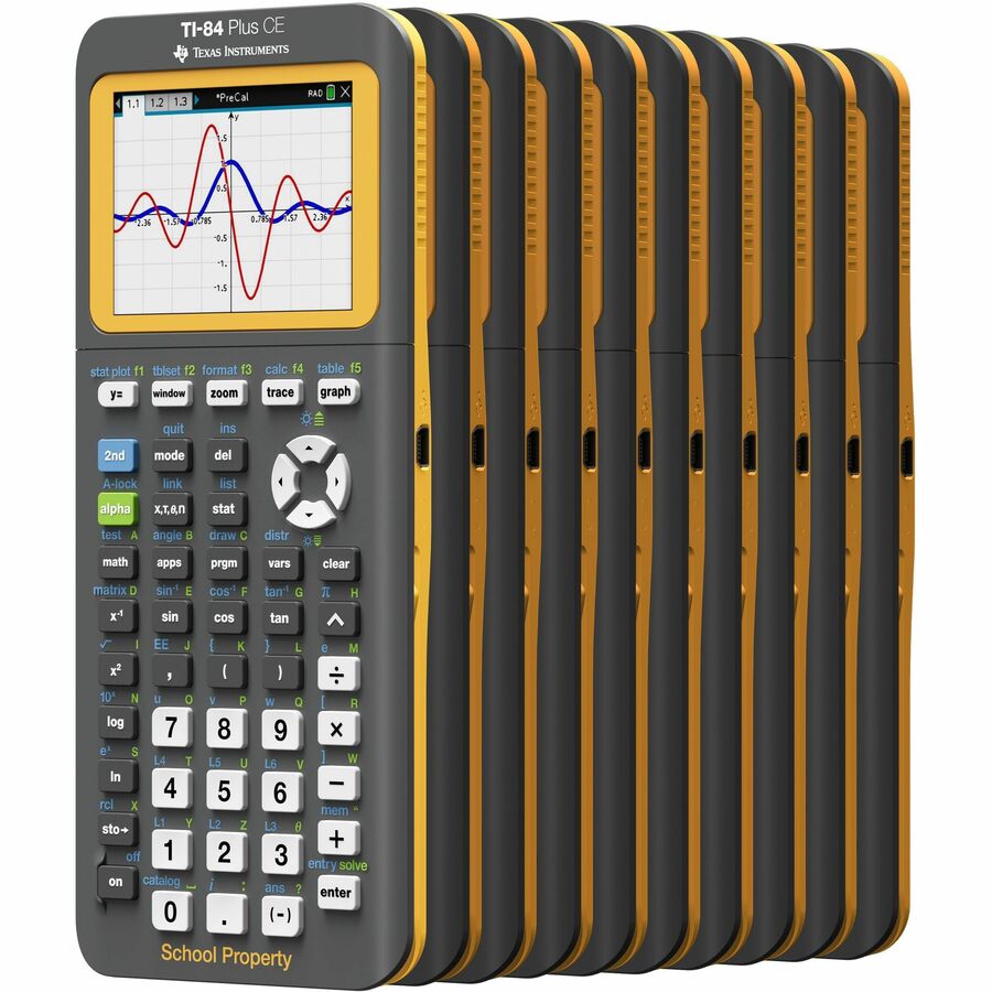 TI84PLUSCE 10 pack: Includes 10 EZ Spot Calculators with rechargeable batteries