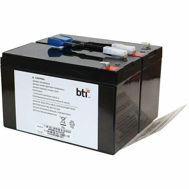 BTI APCRBC142-TAA 12V 2-CELL LEAD ACID UPS BATTERY FOR APC SMC1000, SMC1000-BR,