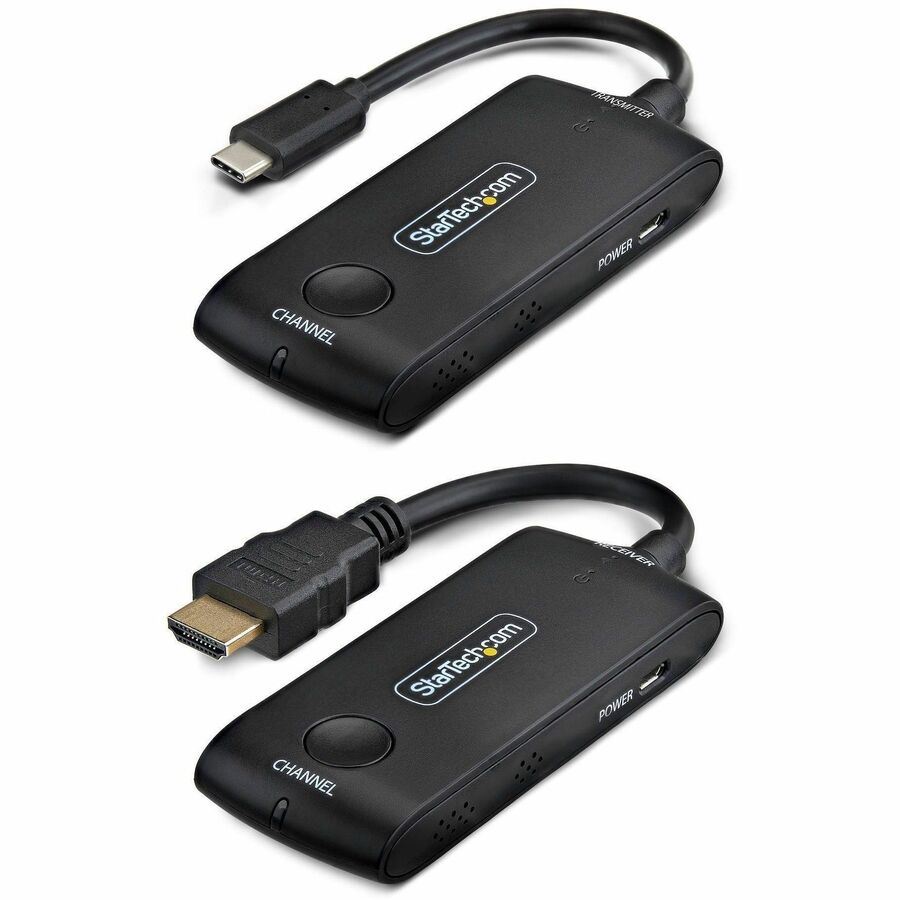 StarTech Wireless USB-C to HDMI Extender for Meeting Rooms, 4K 60Hz, 65ft Range, USB Powered, Plug-and-Play Tx and Rx Kit