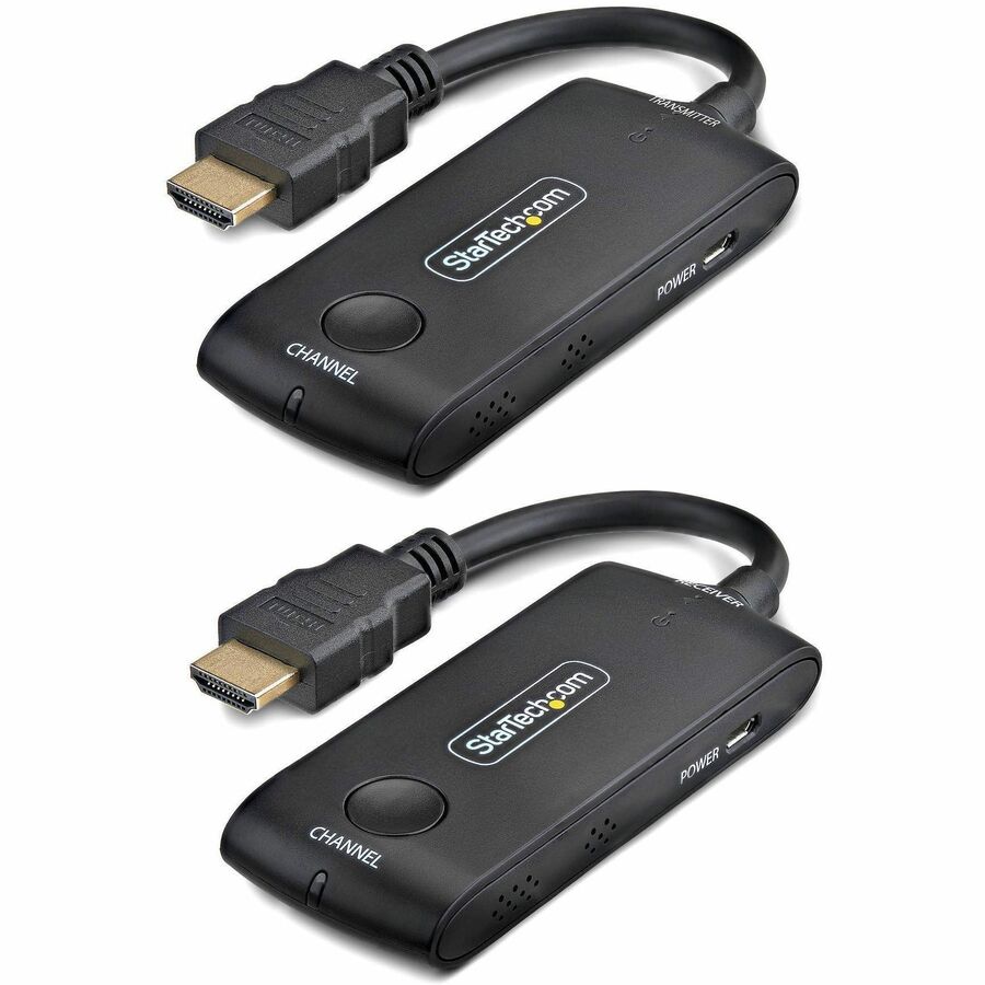 StarTech Wireless HDMI Extender 4K 60Hz, 65ft Range, USB Powered, Plug-and-Play Transmitter and Receiver Kit