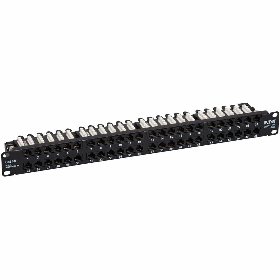 Tripp Lite series 48-Port Cat6a Patch Panel - UTP, 110 Punch Down, RJ45, 1U, TAA