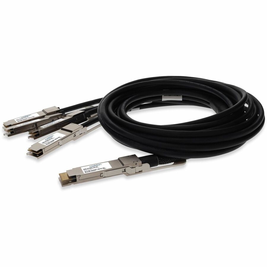 AddOn Juniper Networks QDD-4X100G-1M Compatible TAA 400GBase-CU QSFP-DD 400G to 4xQSFP56 100G PAM-4 Direct Attach Cable (Passive Twinax, 1m)