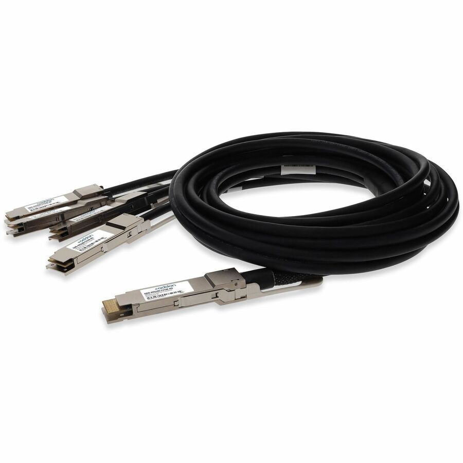 AddOn Cisco QDD-4ZQ100-CU1M Compatible TAA Compliant 400GBase-CU QSFP-DD 400G to 4xQSFP56 100G PAM-4 Direct Attach Cable (Passive Twinax, 1m)