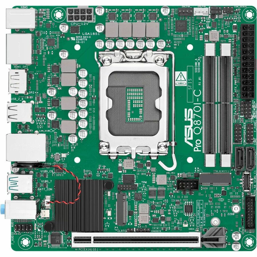 Asus Pro Q870I-C-CSM Desktop Motherboard - Intel Q870 Chipset - Socket LGA-1851 - Mini ITX