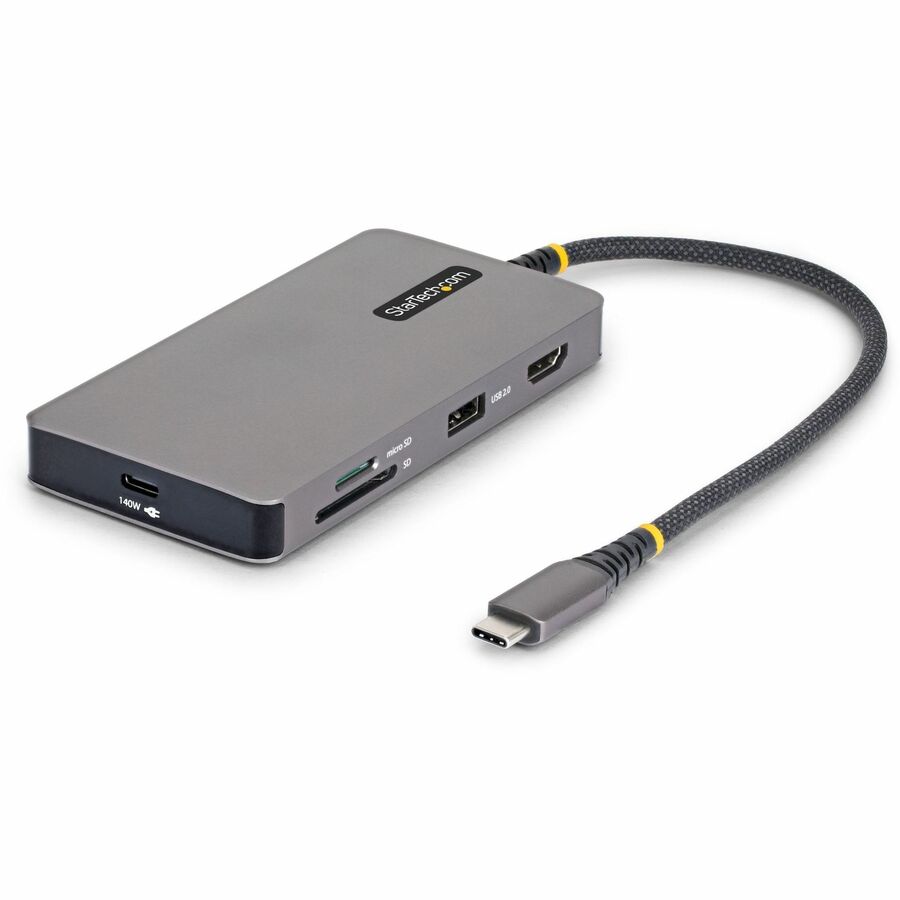StarTech USB-C Multiport Adapter with 4K 60Hz HDMI, 140W Power Delivery, USB 10Gbps, GbE, SD / MicroSD Slots, Plug-and-Play