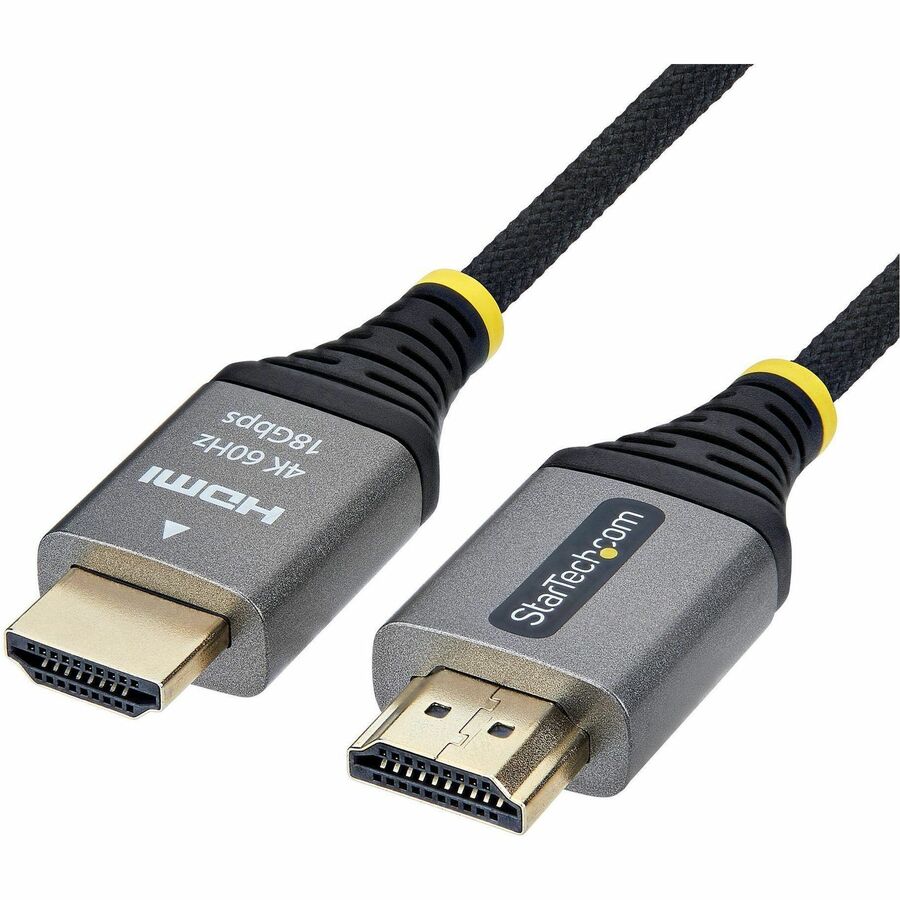 StarTech 10ft (3m) Premium Certified High Speed HDMI Cable, Ultra Flexible HDMI Cable, 4K60Hz/1440p144Hz, Braided HDMI 2.0 Cord