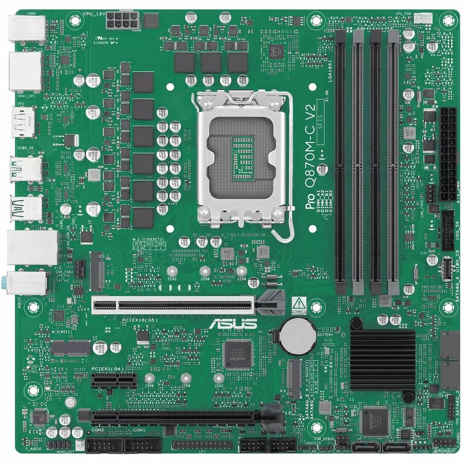 Asus Pro Q870M-C V2-CSM Desktop Motherboard - Intel Q870 Chipset - Socket LGA-1851 - Micro ATX