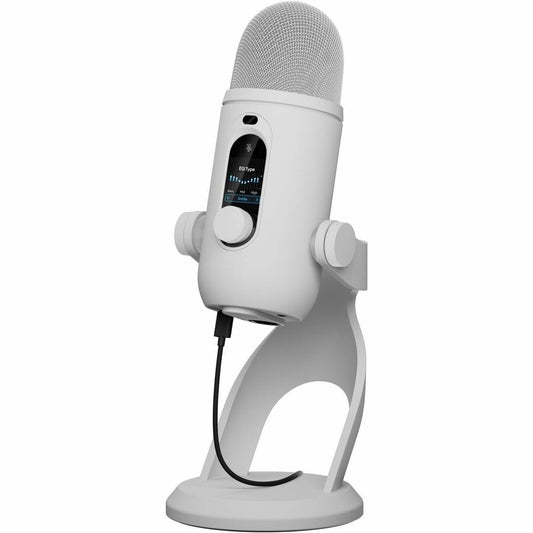 Logitech G Blue Yeti 2 USB Mic for Gaming, Voice Proximity Sensor, AI-Powered De-Noiser, White