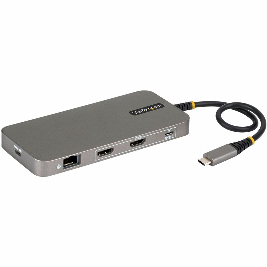 StarTech USB4 Multiport Adapter, Driverless Dual-HDMI 4K for macOS and Windows, 140W PD Charging, 10Gbps Hub, GbE