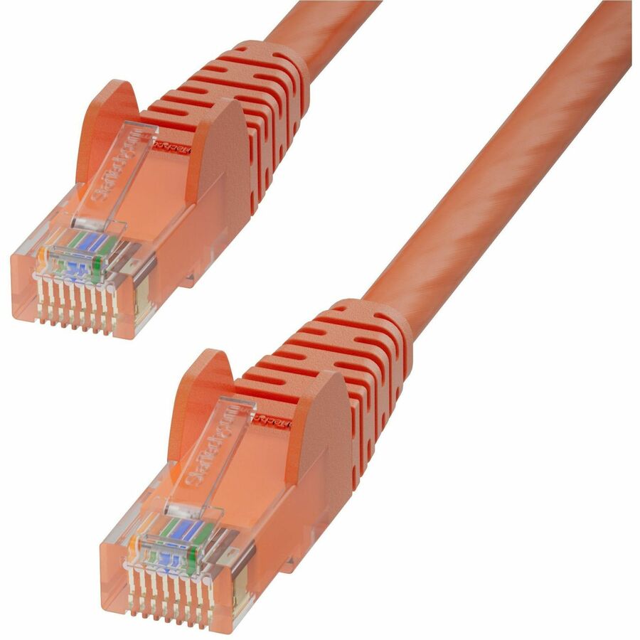 StarTech 100ft Orange Cat6 Ethernet Cable, Snagless RJ45, UTP, 24AWG Bare Copper Wire, Network Patch Cord