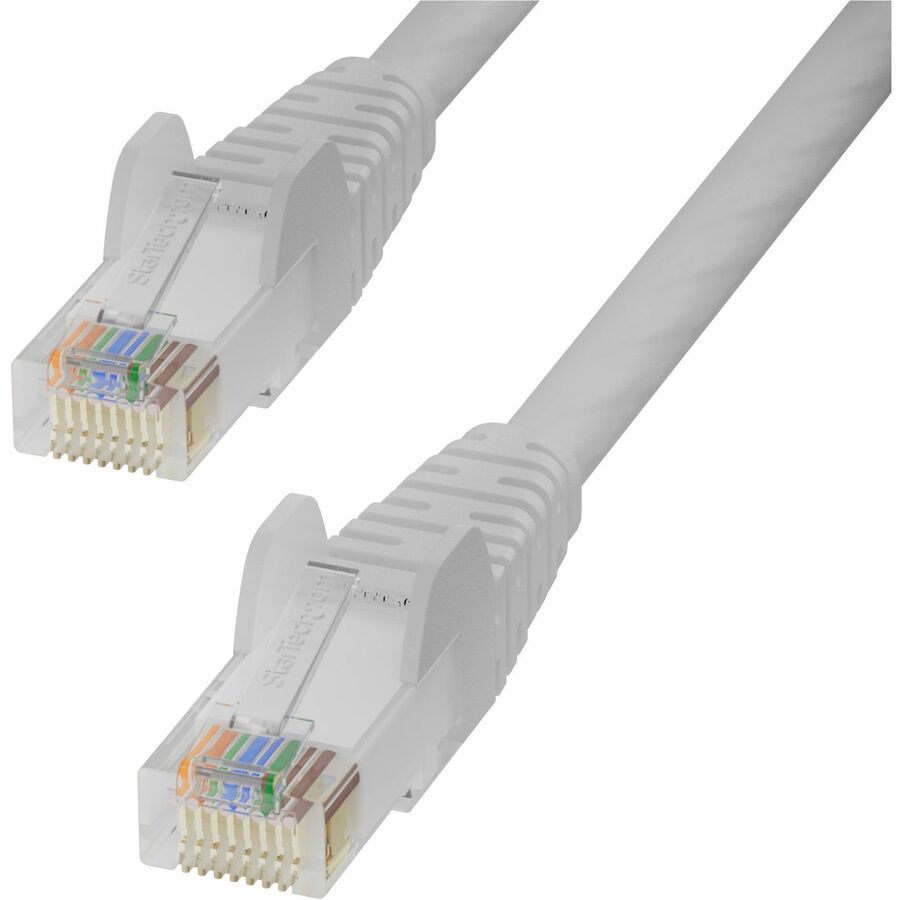 StarTech 100ft White Cat6 Ethernet Cable, Snagless RJ45, UTP, 24AWG Bare Copper Wire, Network Patch Cord