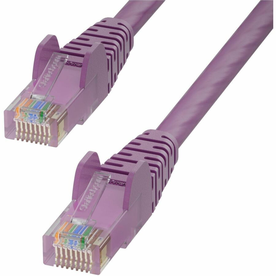 StarTech 100ft Purple Cat6 Ethernet Cable, Snagless RJ45, UTP, 24AWG Bare Copper Wire, Network Patch Cord