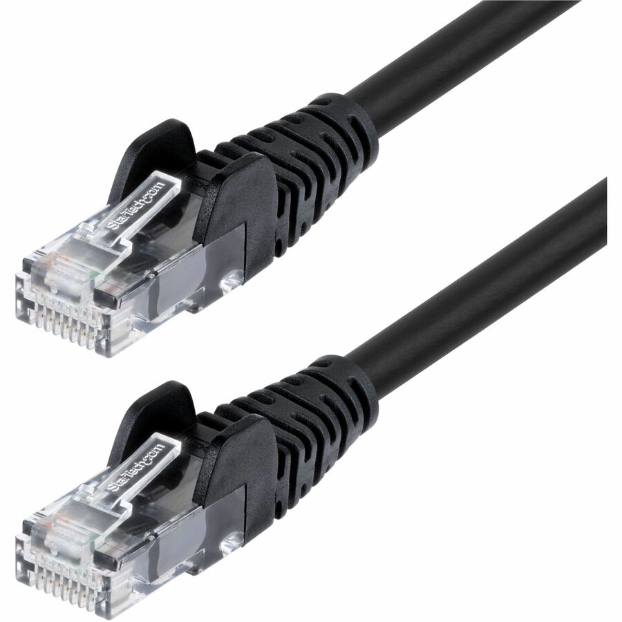 StarTech 100ft Black Cat6 Ethernet Cable, Snagless RJ45, UTP, 24AWG Bare Copper Wire, Network Patch Cord