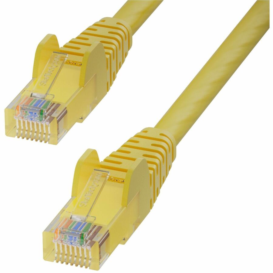 StarTech 100ft Yellow Cat6 Ethernet Cable, Snagless RJ45, UTP, 24AWG Bare Copper Wire, Network Patch Cord