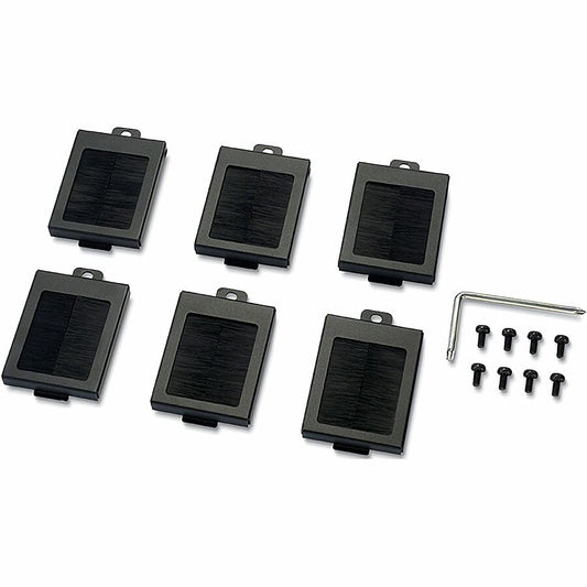 APC NetShelter Cable Management, Mounting Rail Brush Strips, Set of 6, for NetShelter SX 750 mm Wide, Black, 76 x 114 x 13 mm